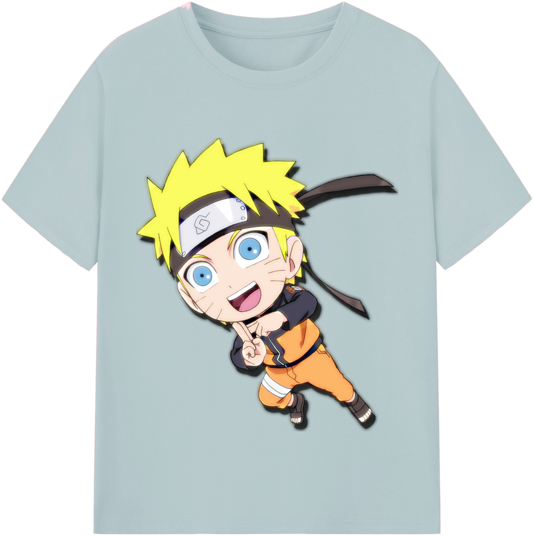 （画像用） NARUTO -ナルト- うずまき ナルト Uzumaki Naruto 綿100％半袖Tシャツ（フロントプリント）